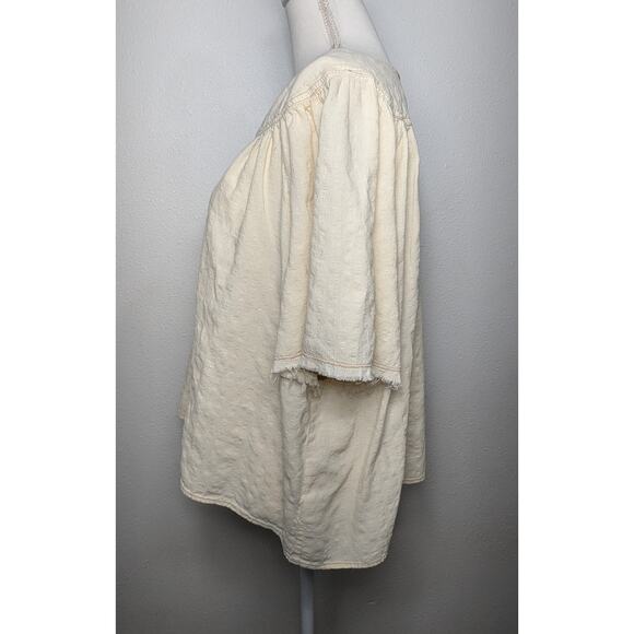 Women's ANA A New Approach Short Sleeve Top Contrast Stitching Boho Size XXL - Picture 7 of 9